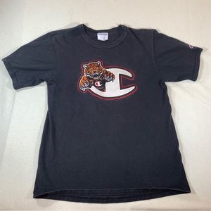 Champion tiger big logo shirt vintage mens medium black